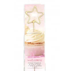 Cierge Magique Étoile Or 18,5 cm Scrapcooking