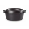 Cocotte Doufeu Ovale en Fonte 32 cm Noir Mat Le Creuset