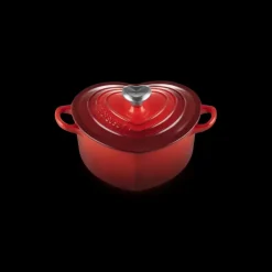 Cocotte en Fonte Cœur 20 cm Cerise Le Creuset