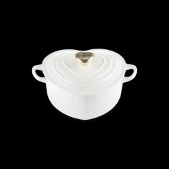 Cocotte en Fonte Cœur 20 cm Blanc Le Creuset