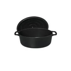 Cocotte en Fonte Ovale 27 cm Noir Mat Chasseur