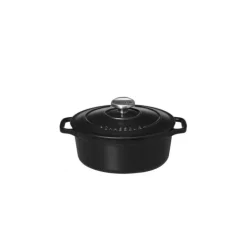 Cocotte en Fonte Ovale 17 cm Noir Mat Chasseur