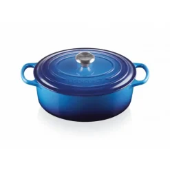 Cocotte en Fonte Ovale 29 cm Azur Le Creuset Signature