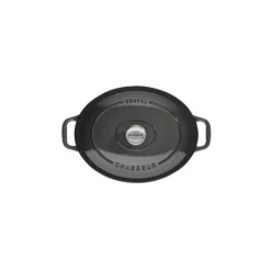 Cocotte en Fonte Ovale 29 cm Caviar Chasseur