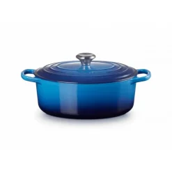 Cocotte en fonte Ovale 31 cm Azur Le Creuset Signature