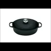 Cocotte en Fonte Ovale Basse 27 cm Noir Mat Le Creuset Signature