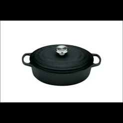 Cocotte en Fonte Ovale Basse 27 cm Noir Mat Le Creuset Signature