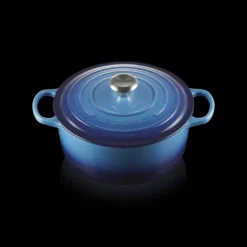 Cocotte en Fonte Ronde 26 cm Azur Le Creuset Signature