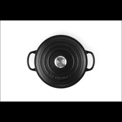Cocotte en fonte Ronde 20 cm Noir mat Le Creuset Signature