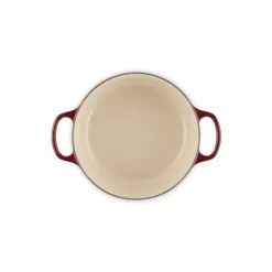 Cocotte en Fonte Ronde 24 cm Garnet Bouton Doré Le Creuset Signature