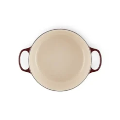 Cocotte en Fonte Ronde 28 cm Garnet Bouton Doré Le Creuset Signature