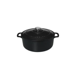 Cocotte en Fonte Ronde 18 cm Noir Mat Chasseur