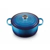 Cocotte en fonte Ronde 24 cm Azur Le Creuset Signature