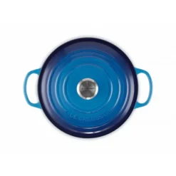 Cocotte en fonte Ronde 24 cm Azur Le Creuset Signature