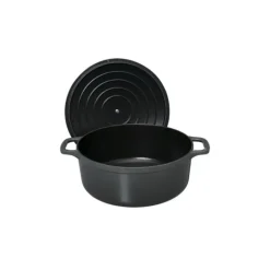 Cocotte en Fonte Ronde 18 cm Caviar Chasseur