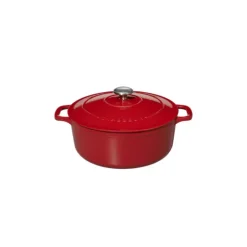 Cocotte en Fonte Ronde 24 cm Rouge Chasseur