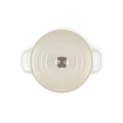 Cocotte en fonte Ronde 20 cm Meringue Signature Le Creuset