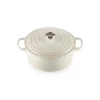 Cocotte en fonte Ronde 26 cm Meringue Signature Le Creuset