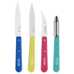 Coffret 3 Couteaux de Cuisine et un Eplucheur Pop 80 Les Essentiels Opinel