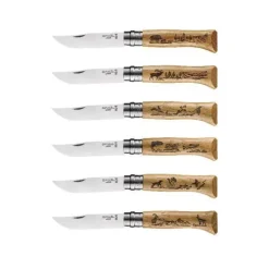 Coffret 6 Couteaux Gravure Animalia Opinel