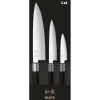 Coffret 3 Couteaux Japonais Universel 10 cm Universel 15 cm et Chef 20 cm Wasabi Black Kai