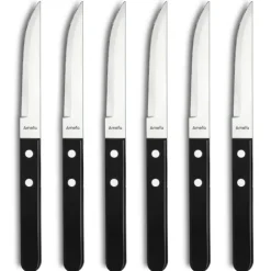 Coffret 6 Couteaux Steak Pizza 21,6 cm Amefa
