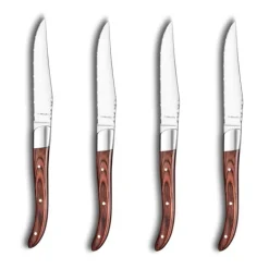 Coffret 4 Couteaux Steak Royal Steak Bois 22,5 cm Amefa