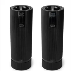 Coffret 2 Moulins Electriques Sel & Poivre Noir Mat 15 cm Peugeot