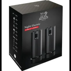 Coffret 2 Moulins Electriques Sel & Poivre Noir Mat 15 cm Peugeot