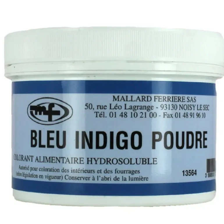 Colorant alimentaire Bleu Indigo E132 Poudre Hydrosoluble 100g