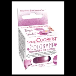 Colorant Alimentaire de Surface Irisé Violet 5 g Scrapcooking