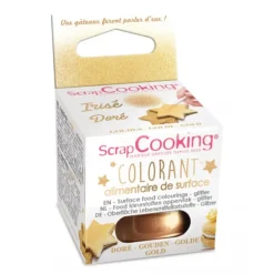 Colorant Alimentaire en Poudre Doré 5g Scrapcooking
