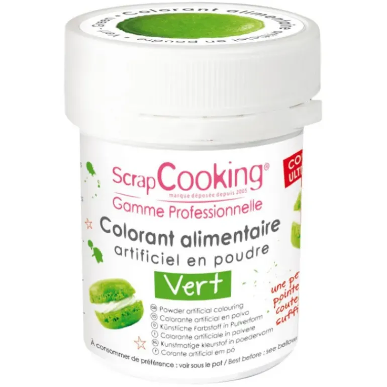 Colorant Alimentaire en Poudre Vert 5g Scrapcooking