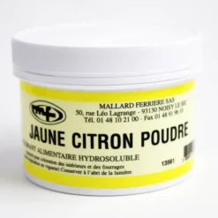 Colorant alimentaire Jaune Citron E102 Poudre Hydrosoluble 100g