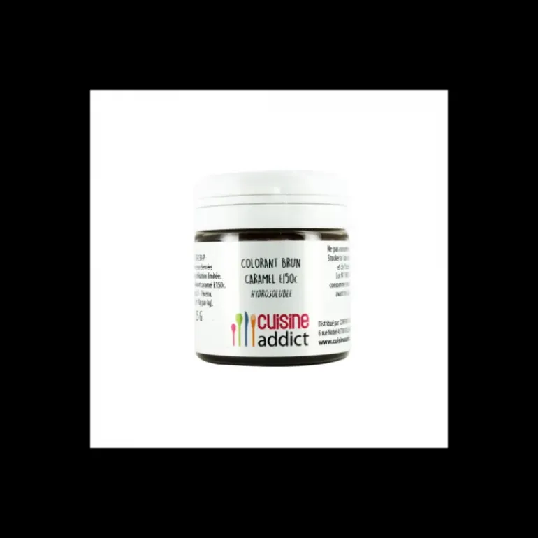 Colorant alimentaire Marron Brun Caramel E150C 25g Poudre Hydrosoluble Cuisineaddict