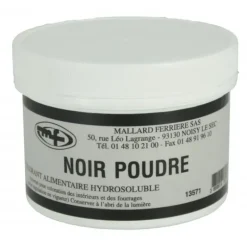 Colorant alimentaire Noir Charbon E153 Poudre Hydrosoluble 50g