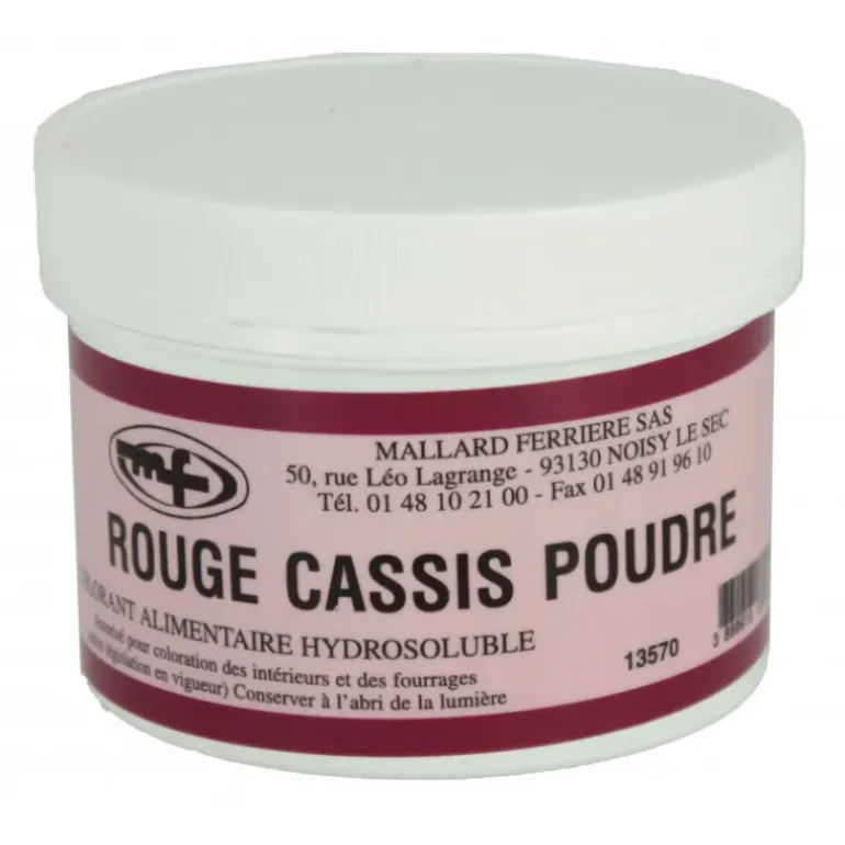 Colorant alimentaire Rouge Cassis E129/E133 Poudre Hydrosoluble 100g