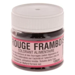 Colorant alimentaire Rouge Framboise E122 Poudre Hydrosoluble 20g