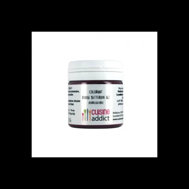 Colorant alimentaire Rouge Betterave E162 25g Poudre Hydrosoluble Cuisineaddict