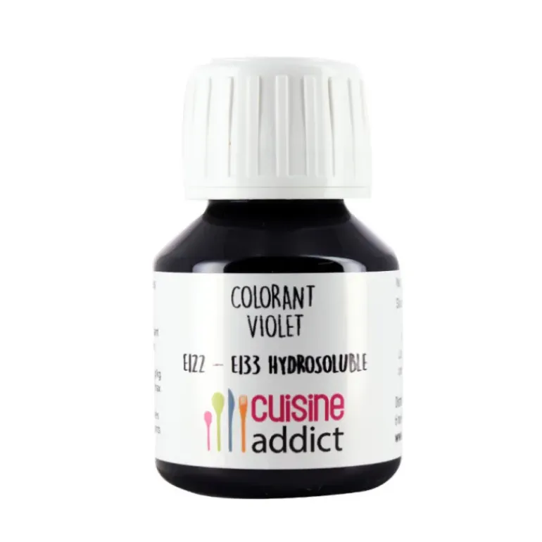 Colorant Alimentaire Violet E122/E133 Liquide 58 ml Cuisineaddict