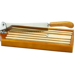 Couteau à pain sur socle bois verni 25 cm