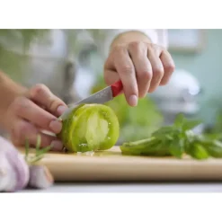 Couteau d'Office 10 cm Cranté Rouge Les Essentiels + Opinel