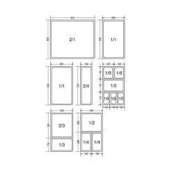 Couvercle Boîte Modulus Gastronorme GN 1/6