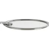 Couvercle Plat en Verre Trempé 18 cm Strate Amovible Cristel