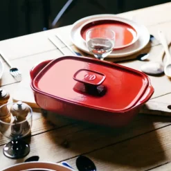 Couvercle Rectangulaire en Céramique pour Plat à Four 25 x 18 cm Grand Cru Emile Henry