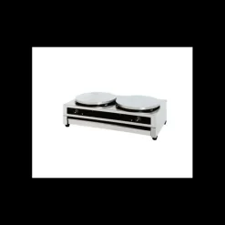Crêpière en Acier Inoxydable 2 Plaques de 40 cm