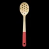 Cuillère de Cuisine Ajourée Bambou 30 cm Rouge Pebbly
