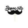 Décor Bonne Fête Moustache sur Pic (x2) Patisdécor