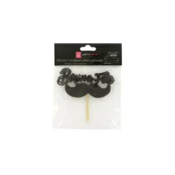 Décor Bonne Fête Moustache sur Pic (x2) Patisdécor