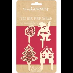 Décor de Bûche en Bois (x4) Scrapcooking